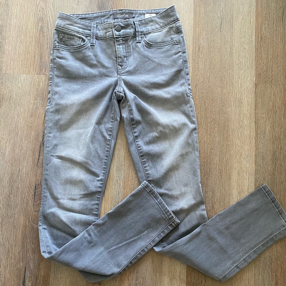 Anthropologie, Level 99. Skinny Straight Gray Jeans